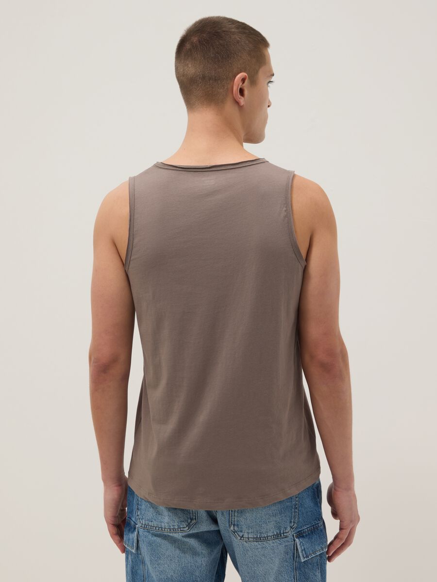 Grey pure cotton vest top_3