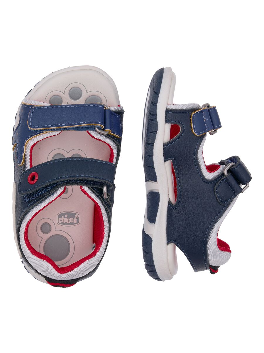 Multicoloured sandals with hook-and-loop closure for children_1