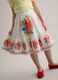 White pure cotton skirt with floral print_2