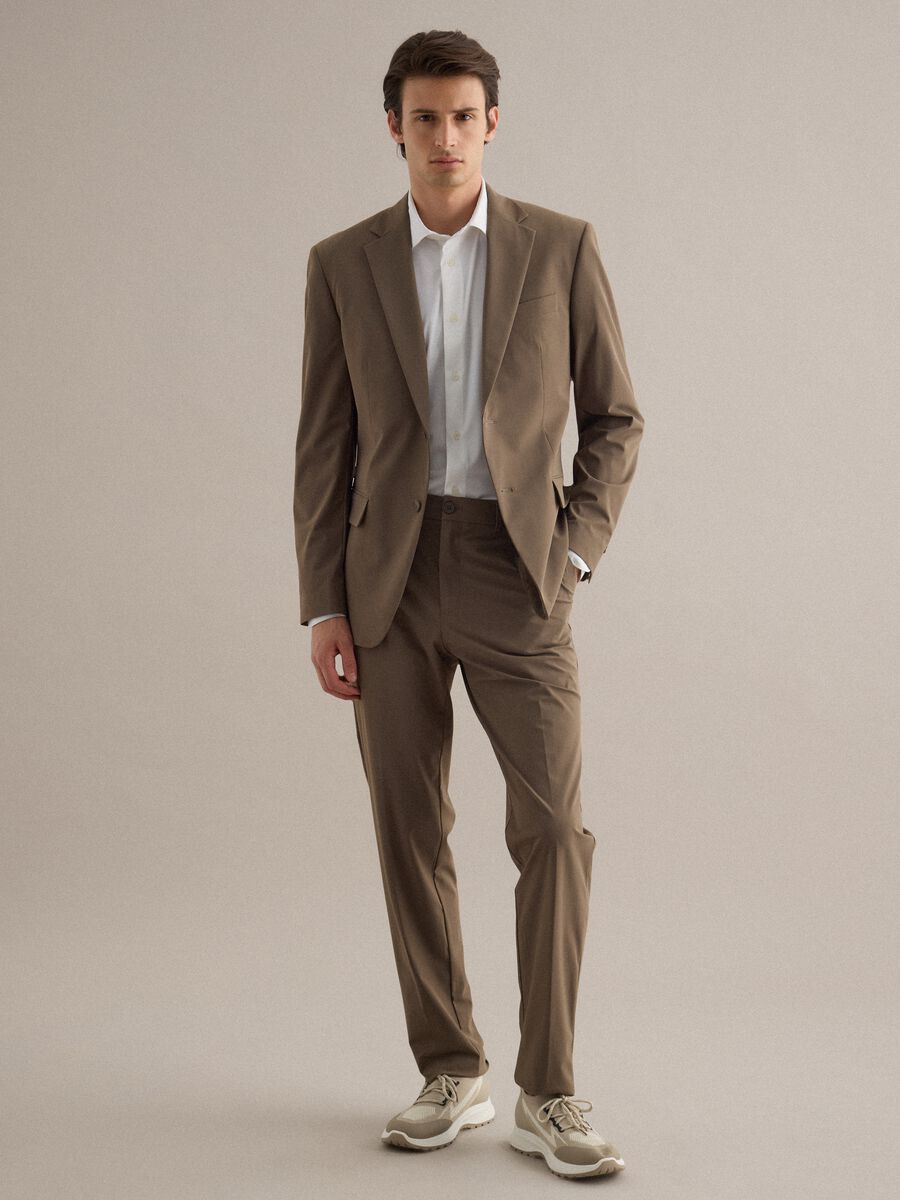 Brown Slim Fit Blazer_2