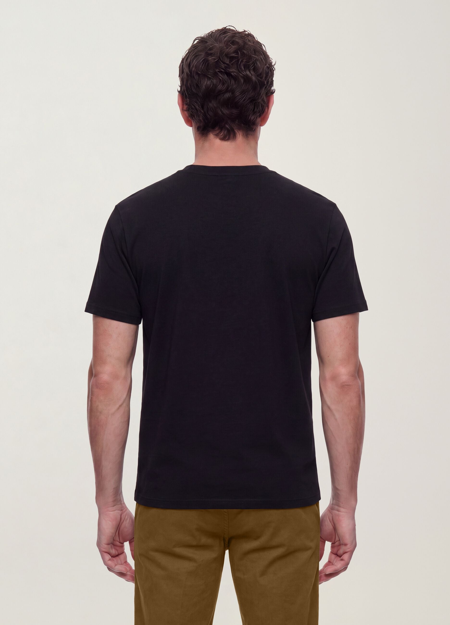 Black The Iconic Tee T-shirt in pure cotton, short sleeves, relaxed fit