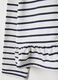 Girls' multicolour striped cotton blend top with fitted silhouette_2