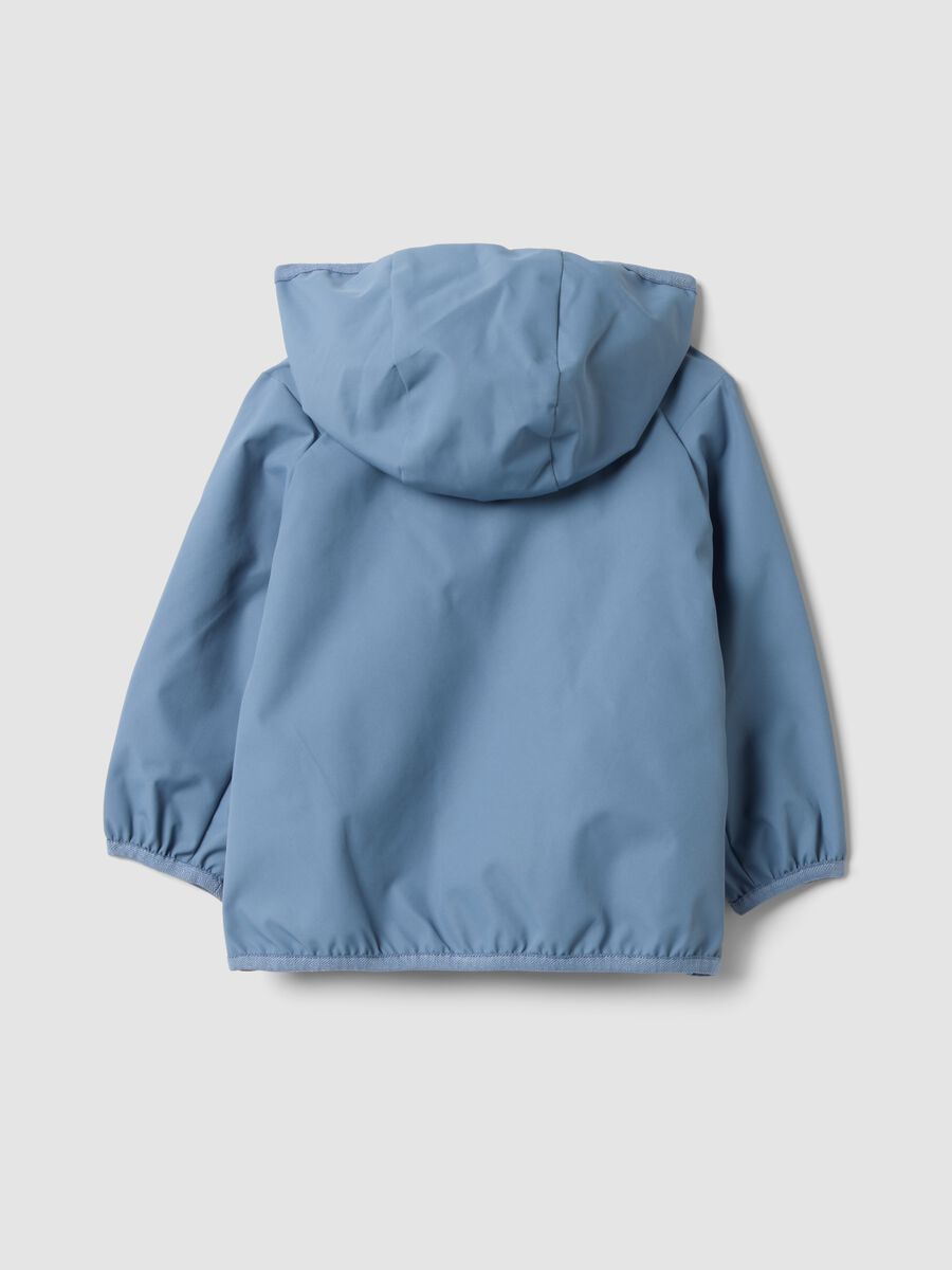 Giacca azzurra con cappuccio e zip regular fit per bimbo_1
