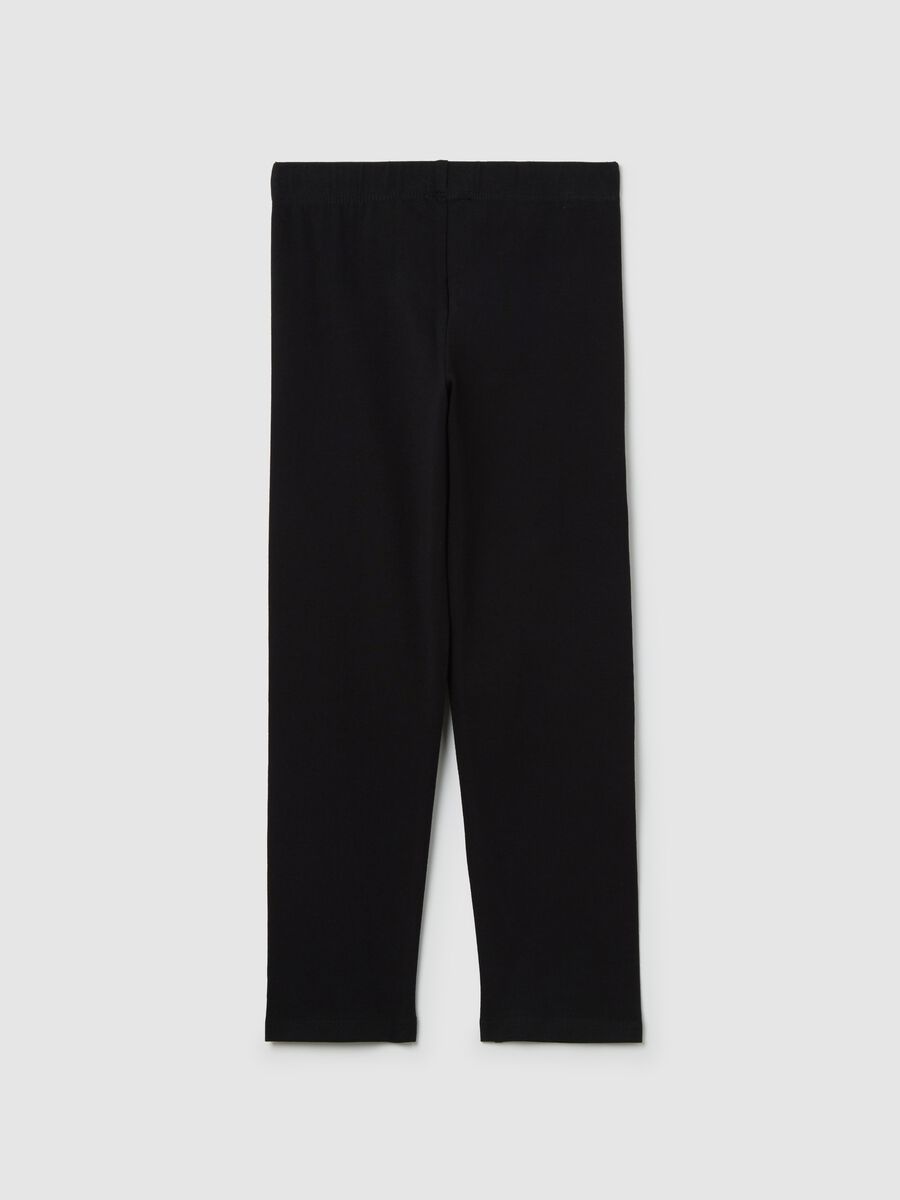 Black three-quarter stretch leggings_4