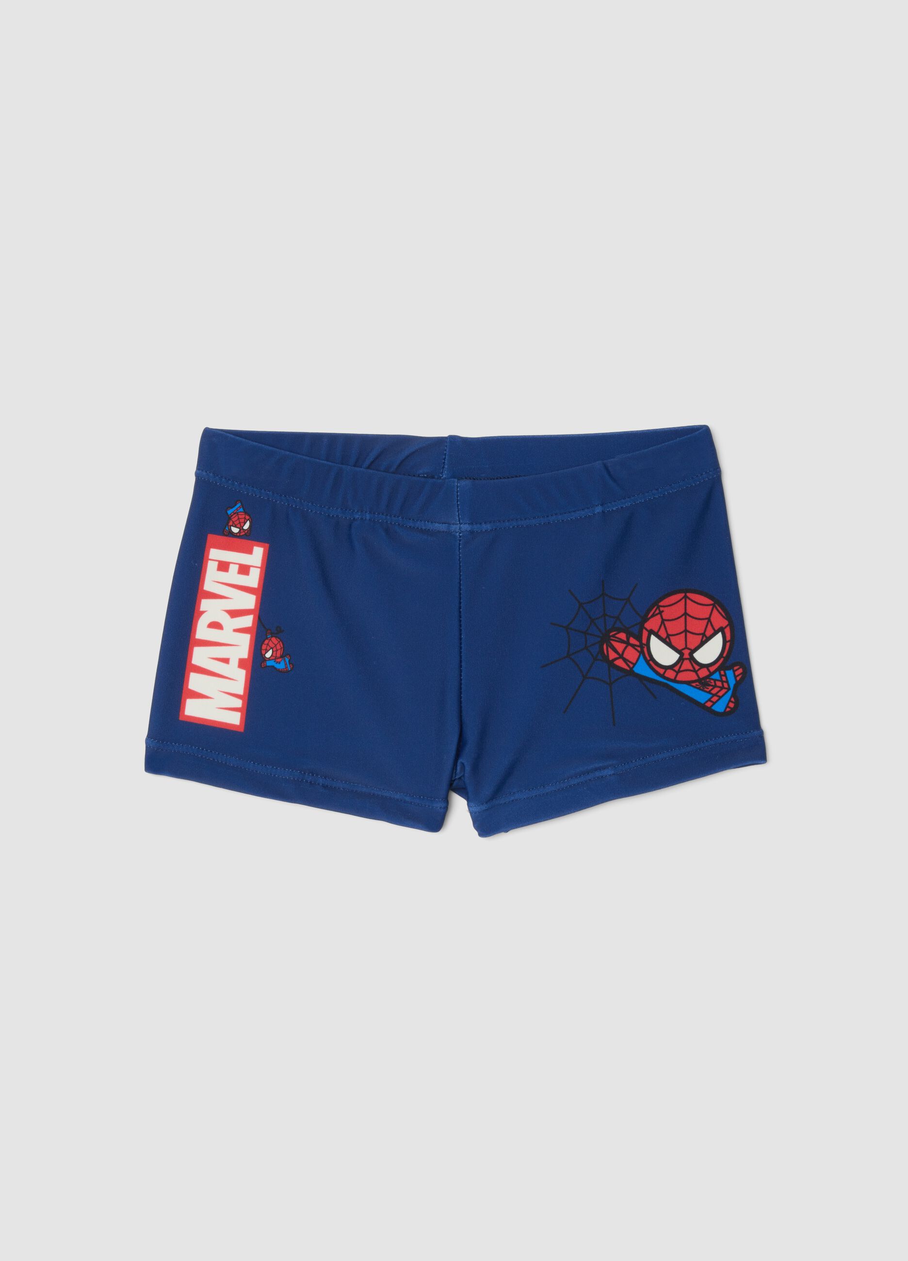 Costume boxer mare blu in tessuto elasticizzato