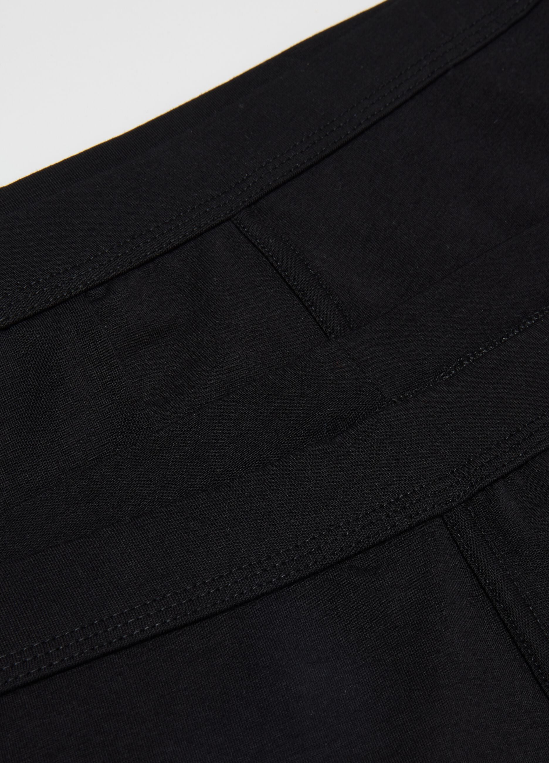 Two-pack black stretch cotton regular fit boxers