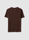 Brown short-sleeve T-shirt in pure cotton, regular fit with logo_1