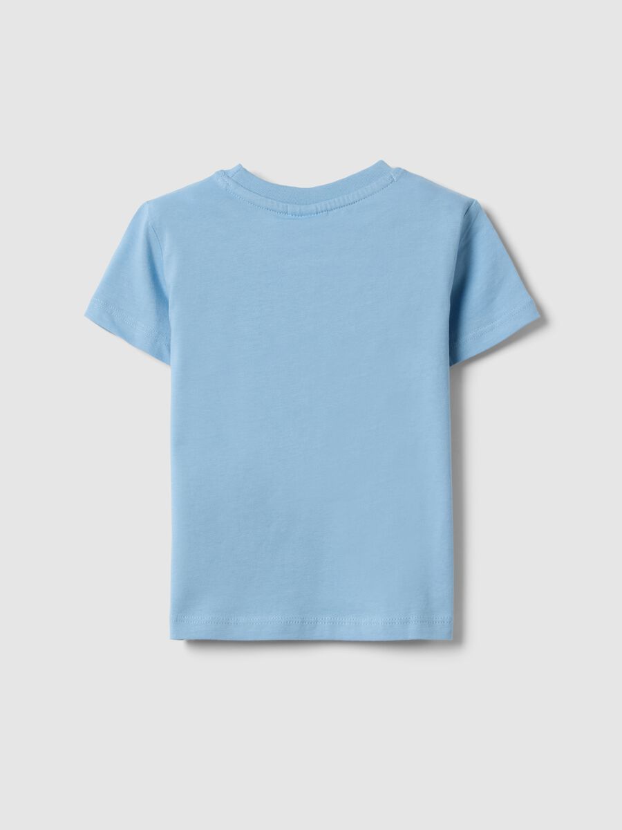 Blue pure cotton kids' T-shirt regular fit with print_1
