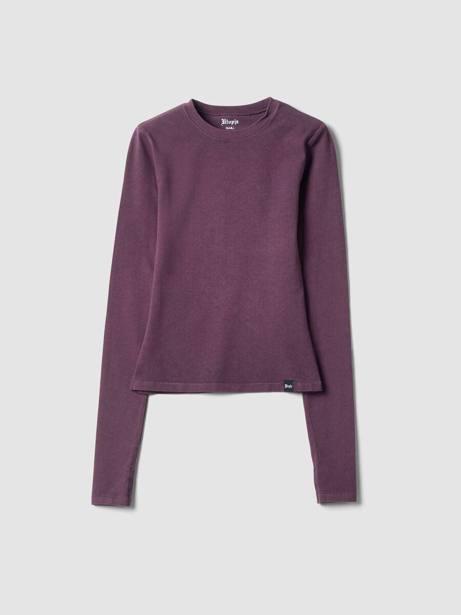 Perfect Washed Burgundy Long-Sleeve Top_1