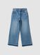 Pure cotton denim culotte jeans for girls_3