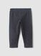 Black organic cotton-blend leggings with animal print for baby girl_0