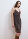 Brown fitted stretch dress with sequins_1