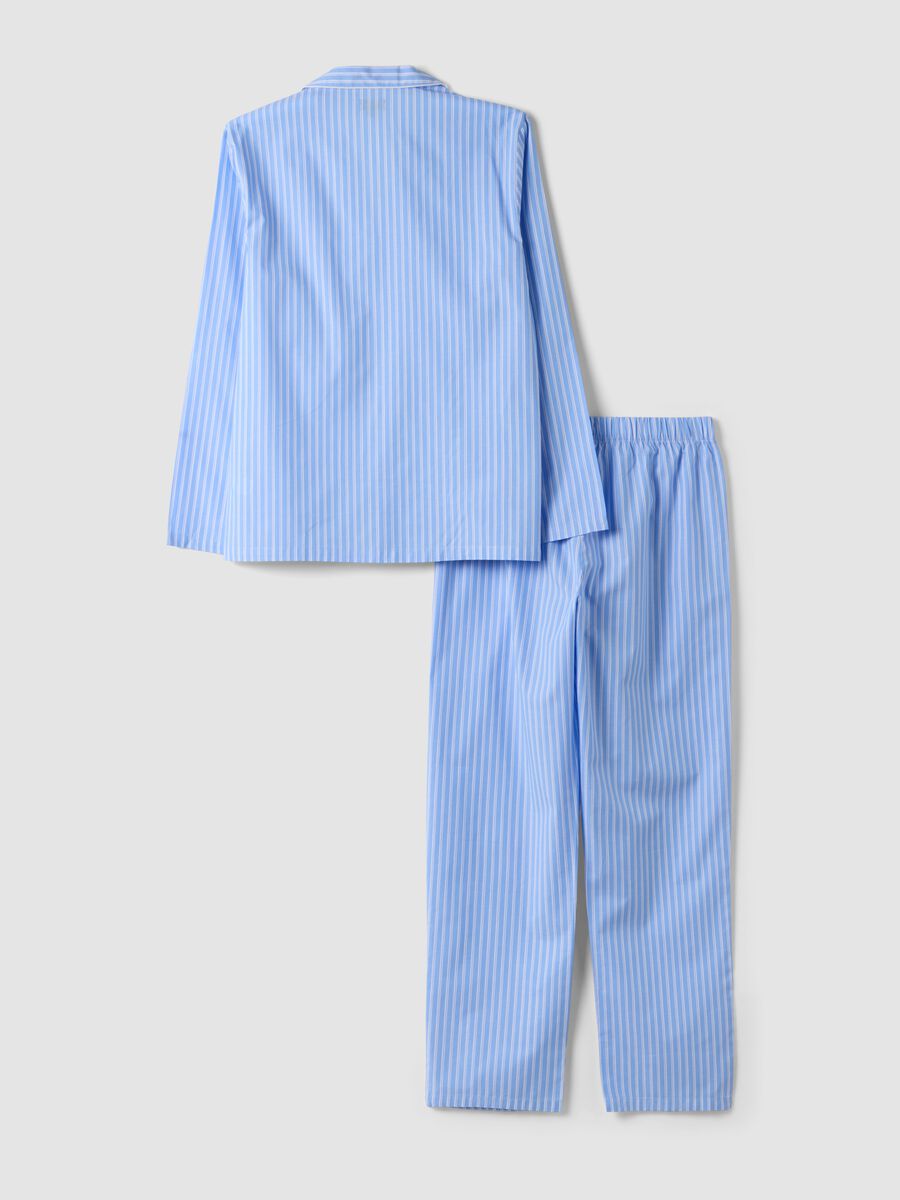 Blue striped organic cotton pyjamas_5