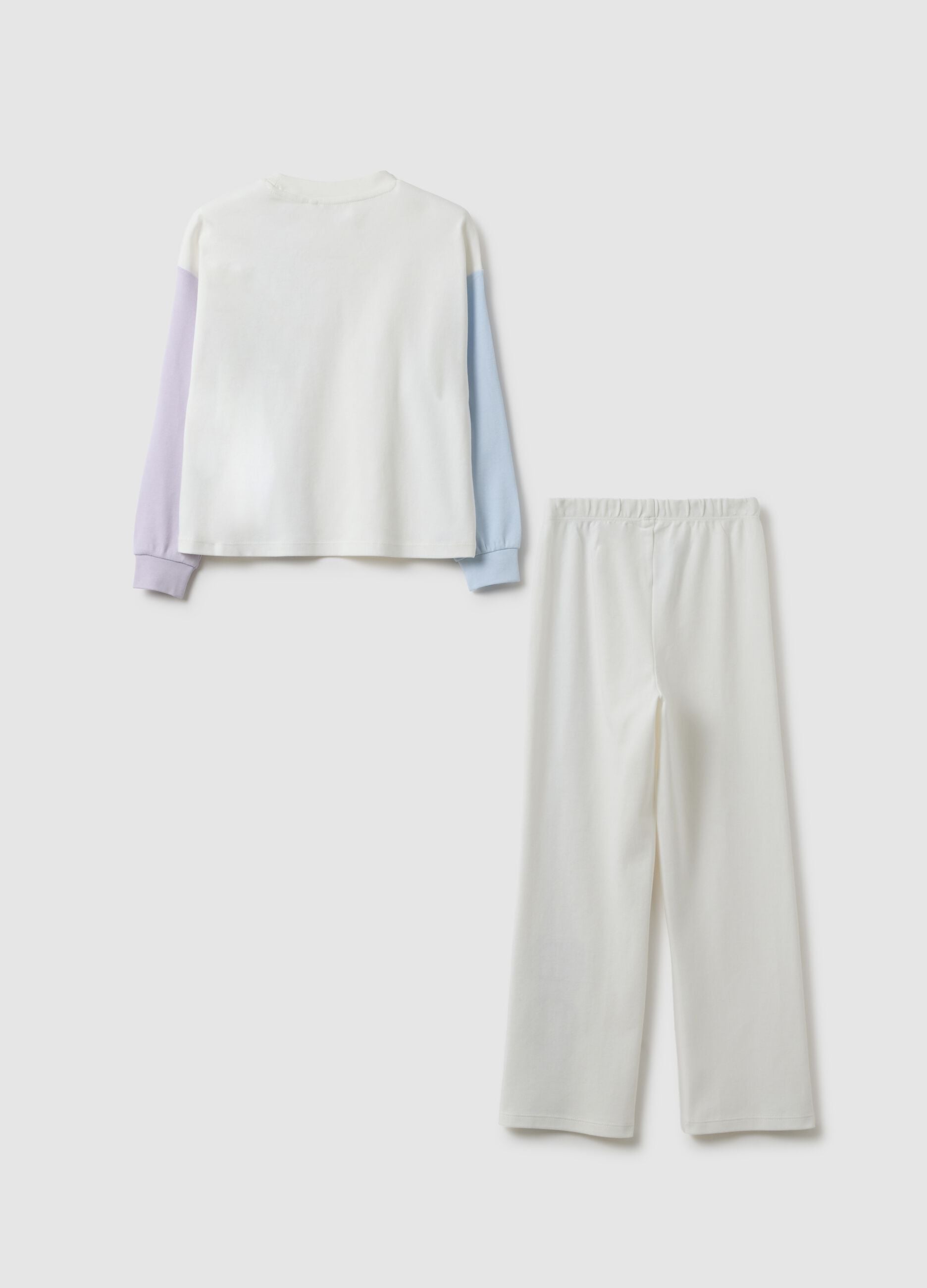 Girls' multicolour striped pyjamas in pure cotton regular fit
