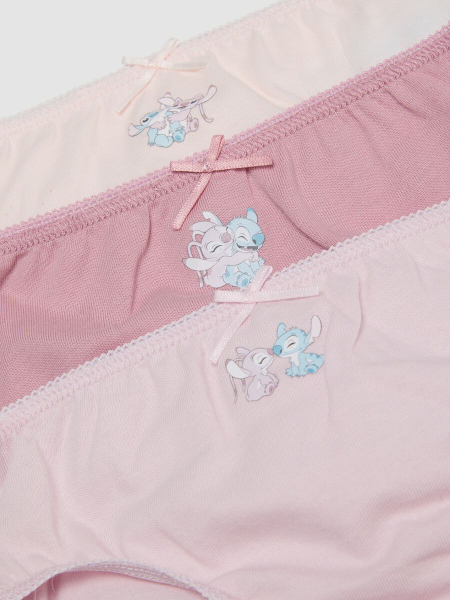 Pack of five pure organic cotton briefs with Lilo & Stitch prints for girls_2