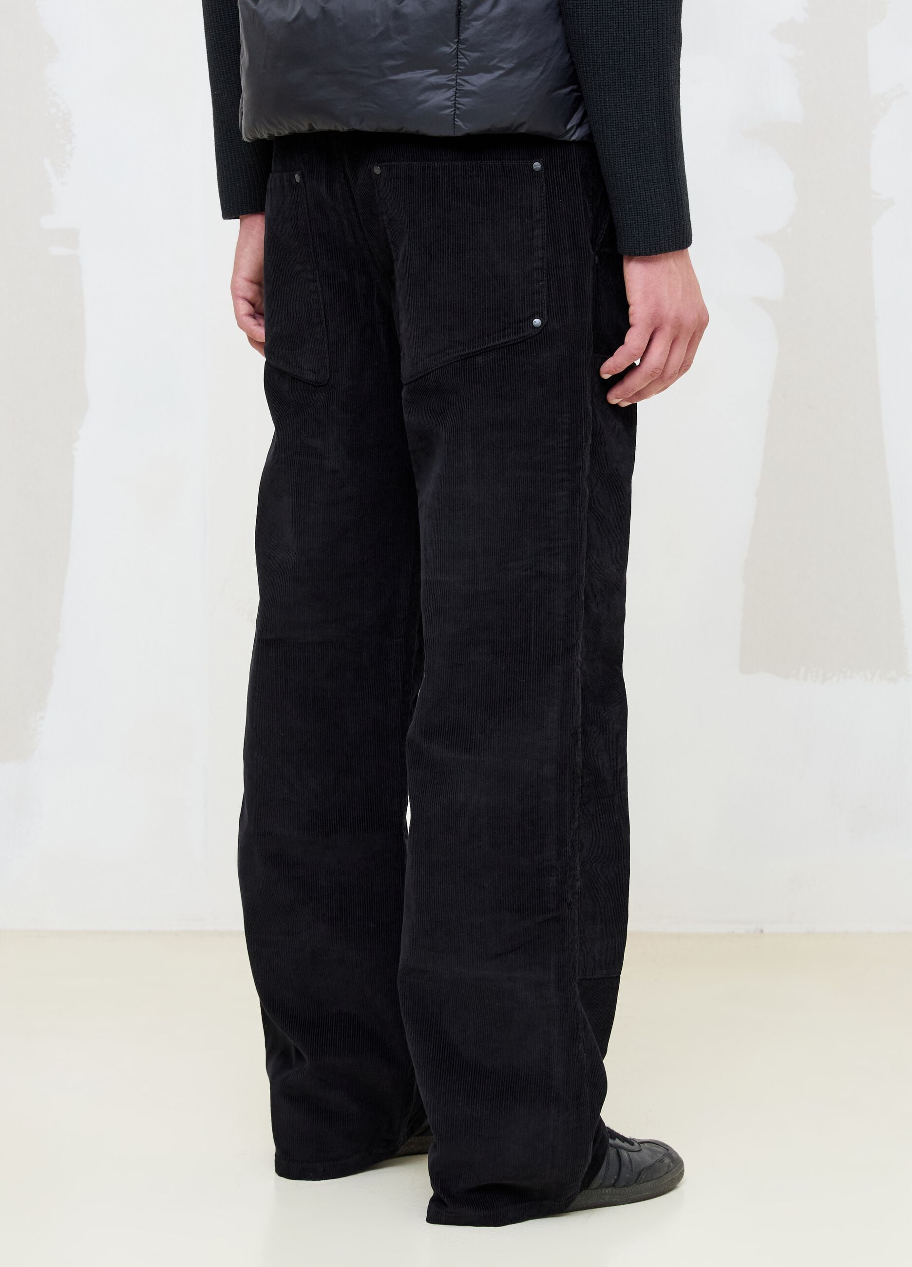 Black Corduroy Carpenter Trousers