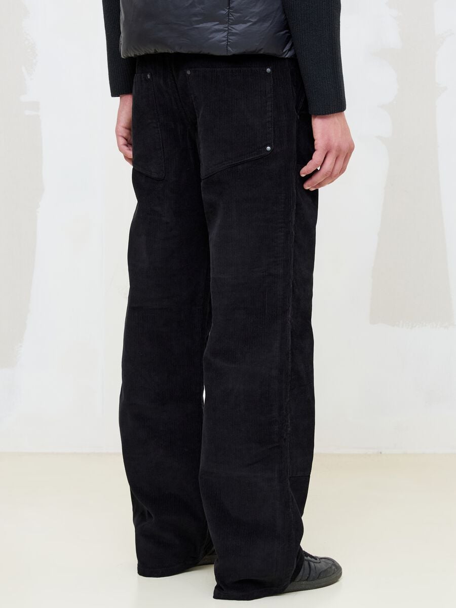 Black Corduroy Carpenter Trousers_3