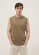 Brown pure cotton vest top_0