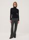 Grey stretch viscose straight-fit trousers_0