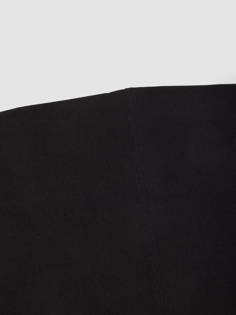 Black Stretch Viscose Maternity Slim Trousers_5