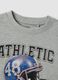 Grey cotton-viscose blend T-shirt with college print for boys_2