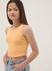Orange fitted stretch cotton girls&rsquo; vest top with embroidery_2