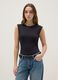 Black stretch fabric bodysuit regular fit_1