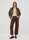 Green cotton-blend parka jacket with hood and ribbed collar_1
