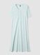 Blue pure viscose nightdress regular fit_4