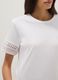 White pure cotton T-shirt with lace sleeves_2