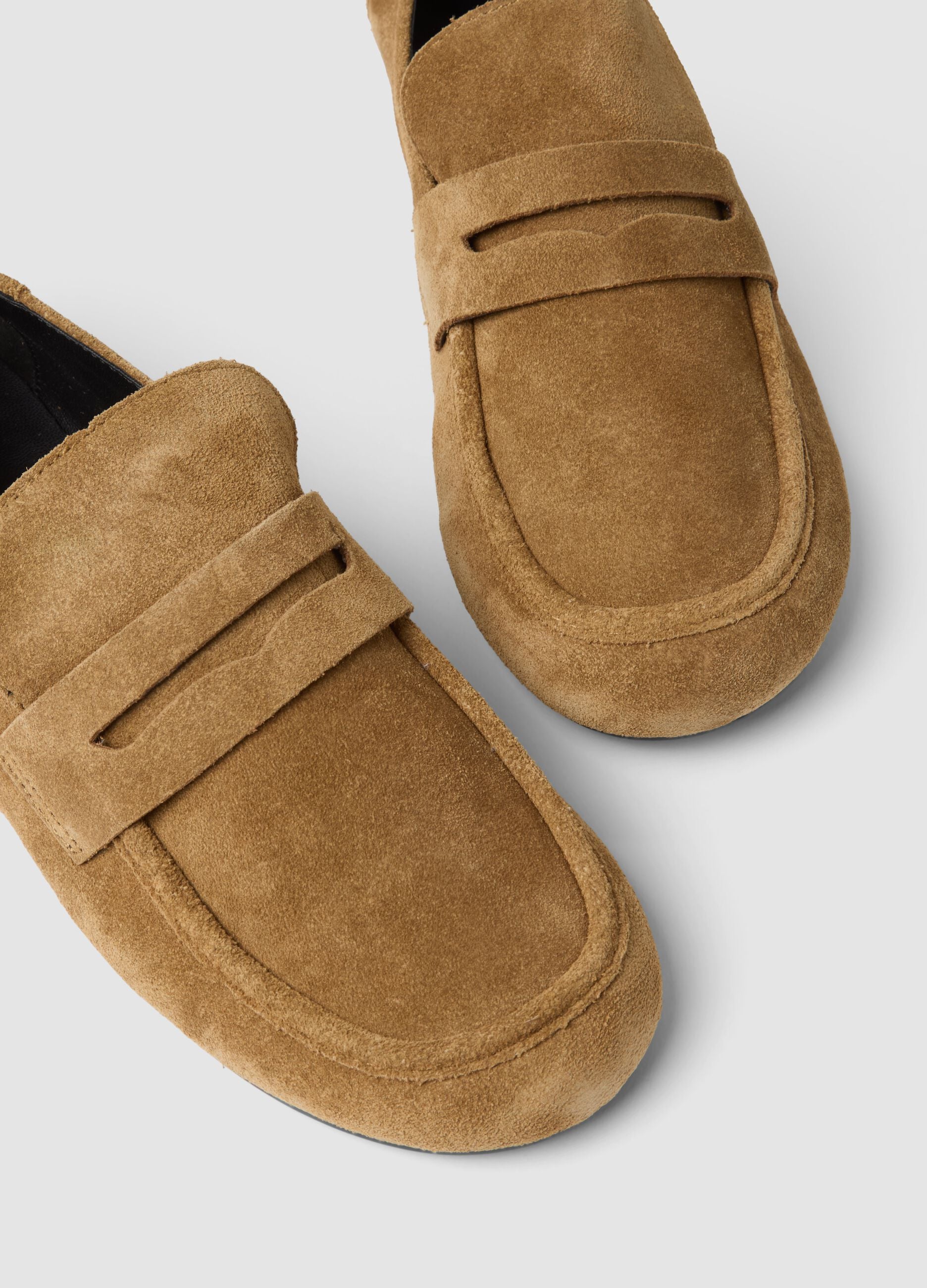 Brown genuine leather loafers