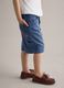 Blue denim cargo shorts in pure cotton for boys, baggy fit_2