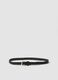 Black woven belt with gold buckle_0