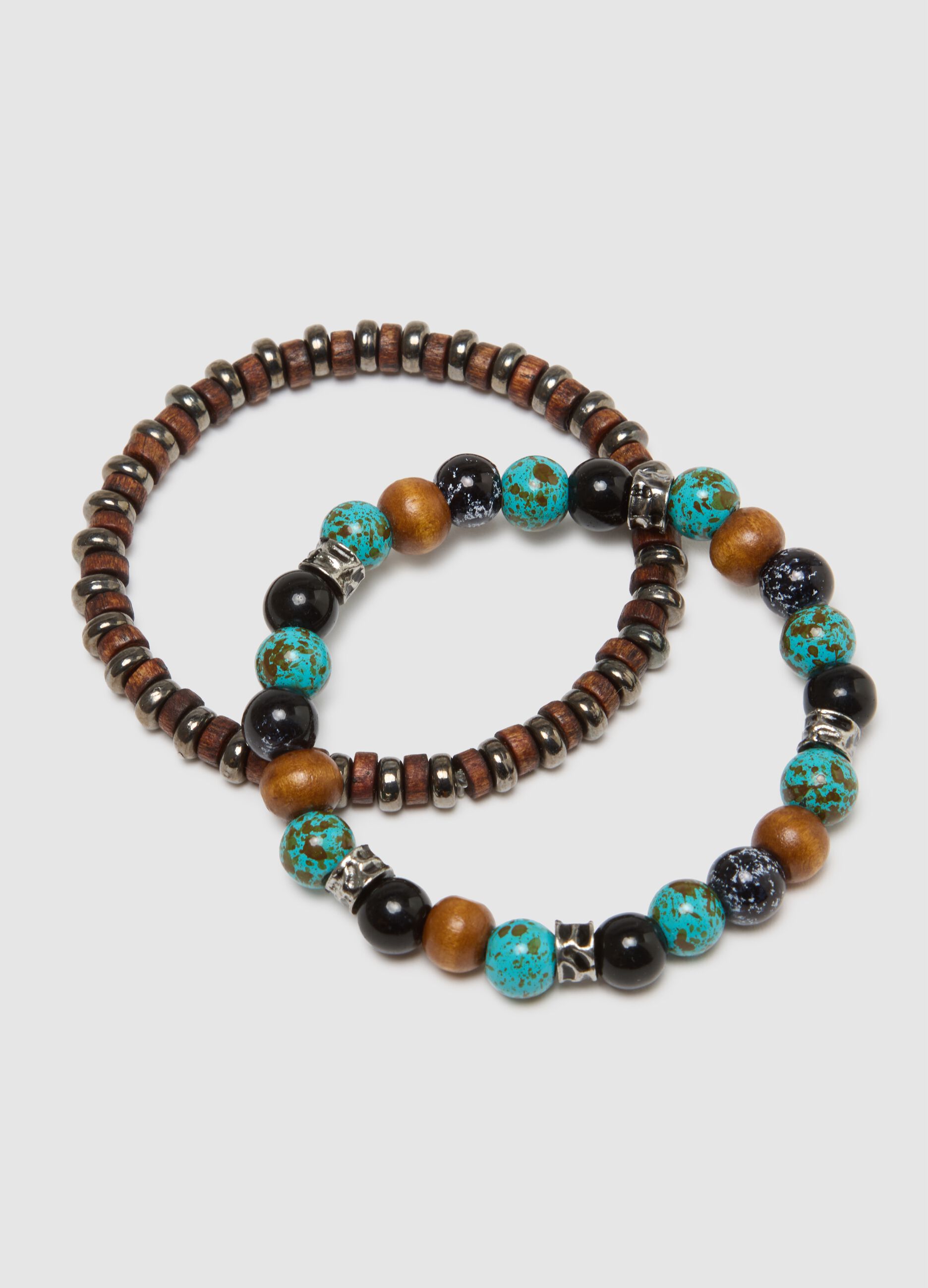 Glass Multicolor Bracelet Twin Pack