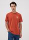 Red pure cotton jersey T-shirt with graphic print, regular fit_0