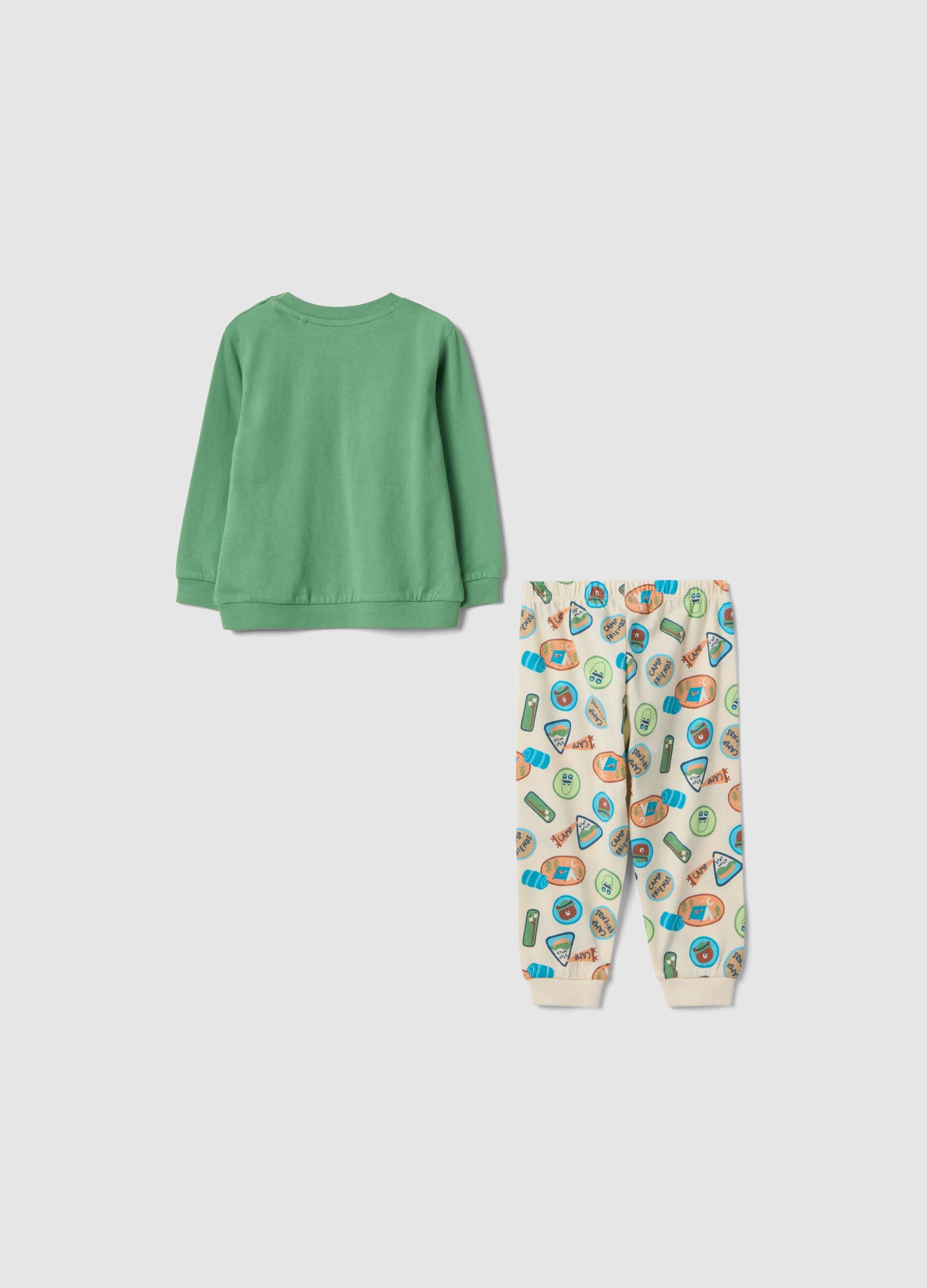 Multicolour pure cotton baby pyjamas regular fit with prints
