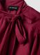 Red pure cotton regular-fit blouse with bow_5