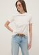 Beige short-sleeved pure cotton regular-fit T-shirt_0