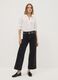 Black wide-leg jeans in stretch cotton_0