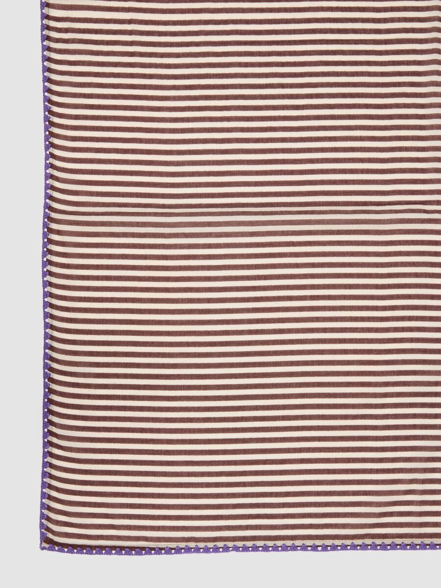 Brown striped pure cotton sarong_3