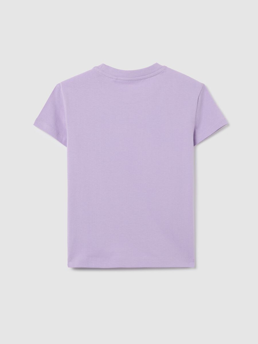 Girls&rsquo; purple regular fit T-shirt in 100% cotton_4