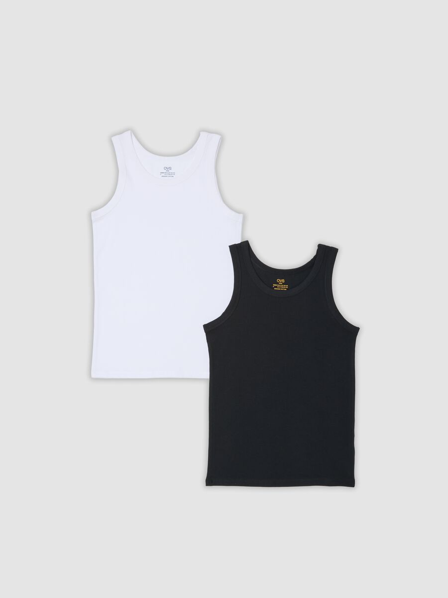 2-pack multicolour boys&rsquo; stretch organic cotton vests_0