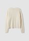 White pure-cotton cable-knit jumper with croissant embroidery_1