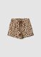 Multicoloured floral shorts in pure organic cotton for girls, regular fit_0