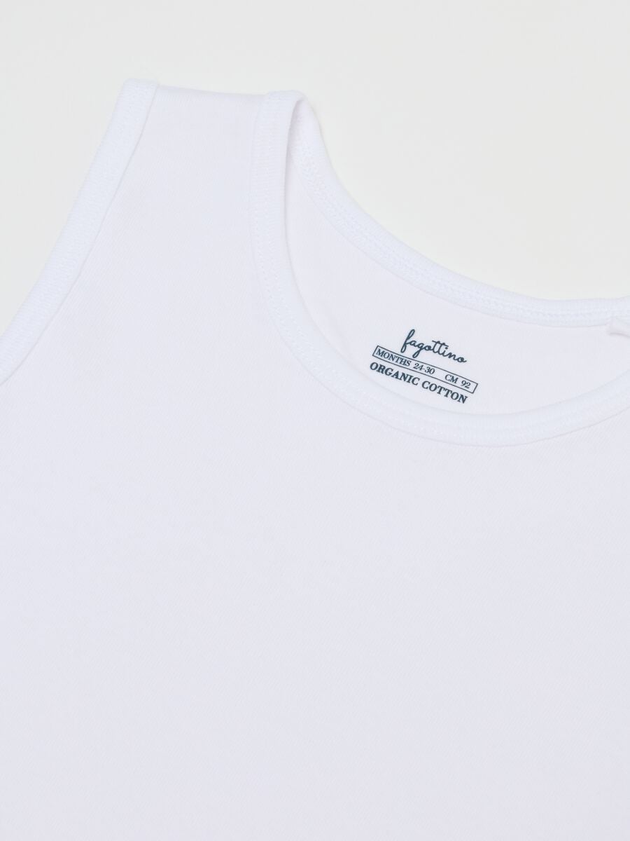 Baby's white cotton tank top tripack_2