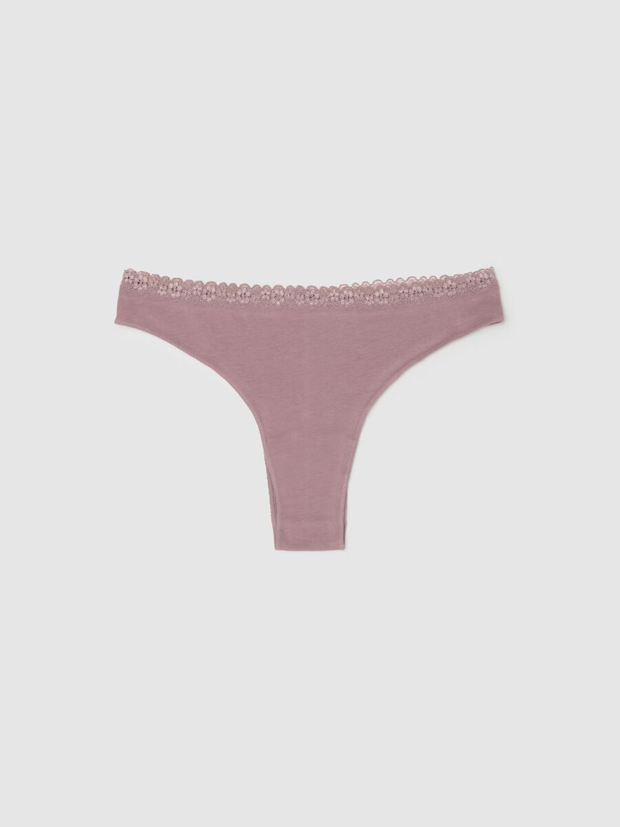 Pink Brazilian Stretch Cotton Regular Fit Briefs_4