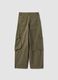 Girls&rsquo; green pure cotton straight-fit cargo trousers_5