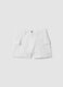Girls&rsquo; white denim cargo shorts in stretch cotton, slim fit_3