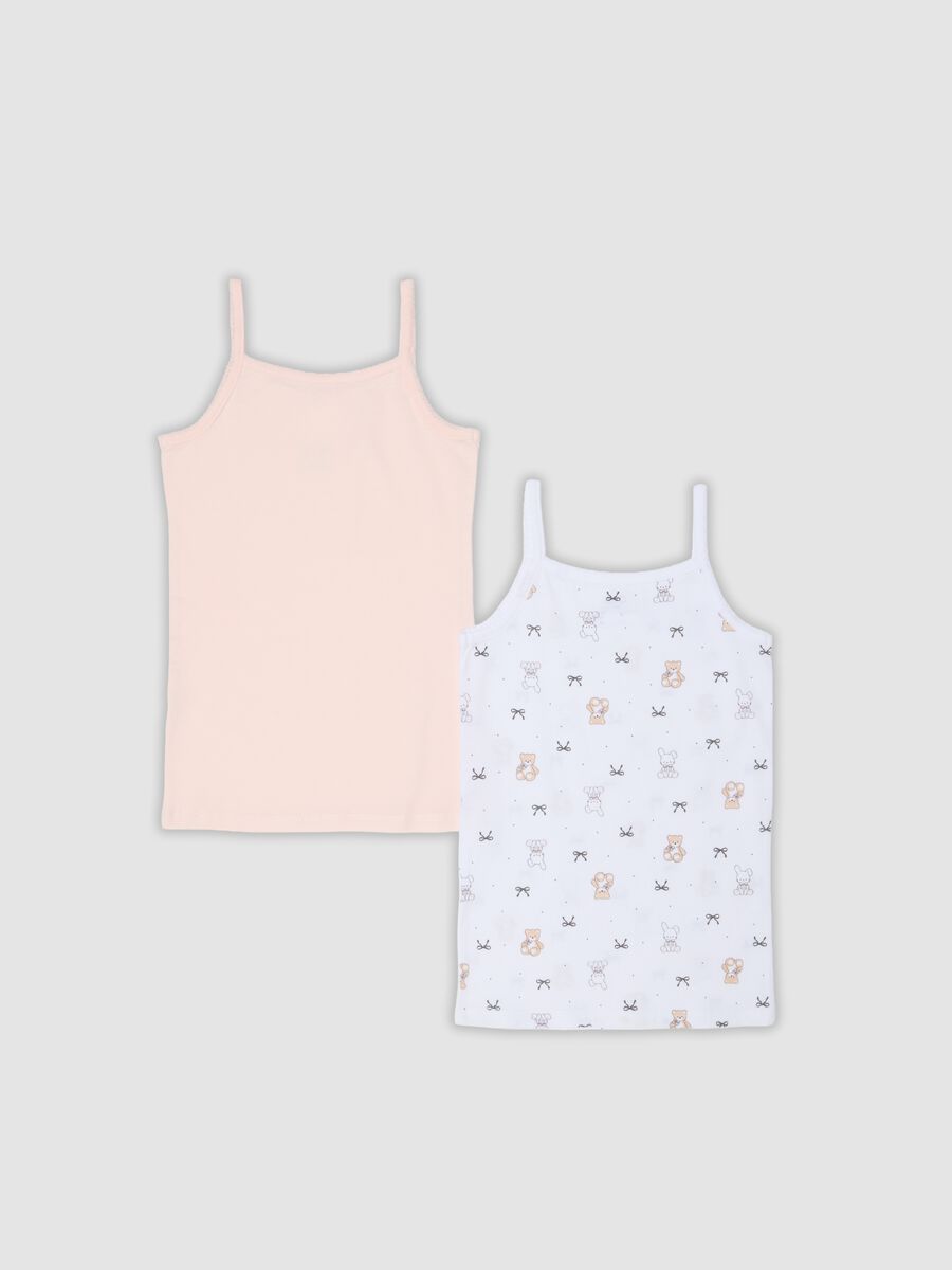 2-pack of pink and white organic cotton vests, regular fit_1