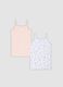 2-pack of pink and white organic cotton vests, regular fit_1